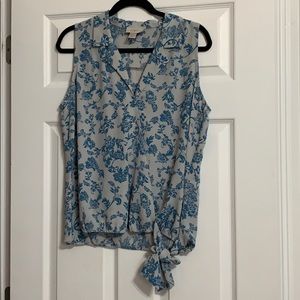 Floral Blue Shirt